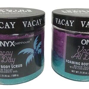 Lot Of 2 ONYX Bathhouse Vacay All Day Foaming Body Scrub Beach Coconut Exfoliate